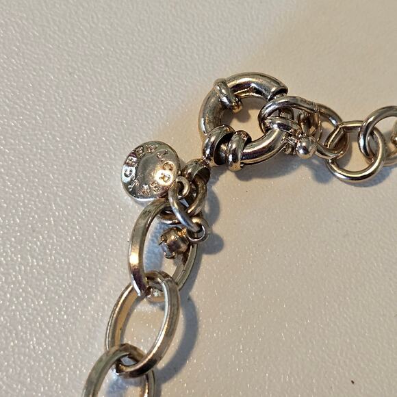 J CREW Blue Rhinestone Floral Statement Necklace Large with Gold Chain - Picture 6 of 6